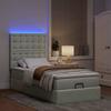 Ottoman Bed with Mattress & LEDs Light Grey 90 X 190 Cm Velvet