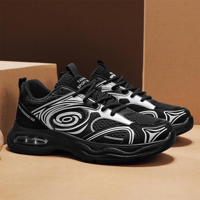 Nové prodyšné sportovní boty ze síťoviny Prodyšné pánské boty Měkká podrážka Tlumení nárazů Ležérní běžecké boty pro muže