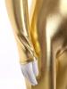 Meisjes jumpsuit met glanzende metallic afwerking, col, lange mouwen en volledige lengte