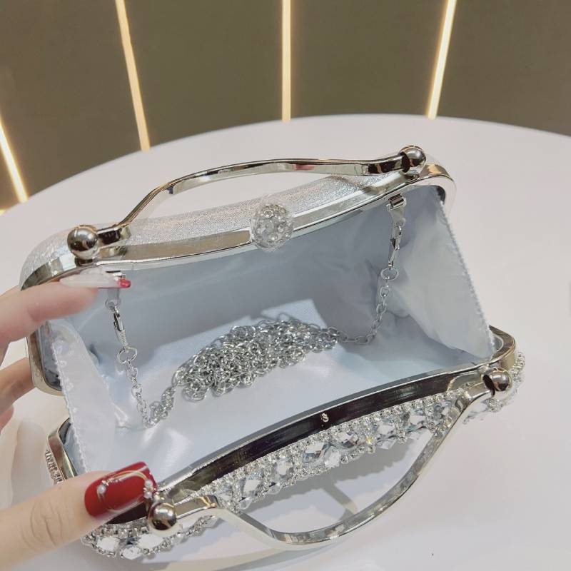 Tissu Polyester Sparkling Clutch Bag With Chain For Evening Weddings And Formal Events