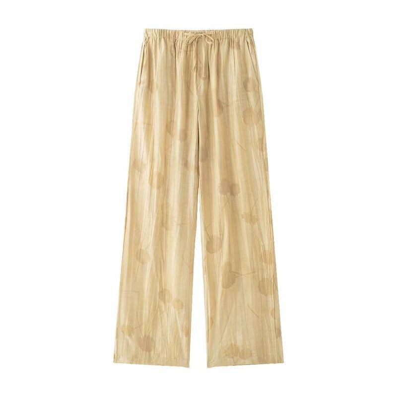 

Fashion Style 2024 Spring New Women s Clothing Elegant Jacquard Plus Size Shirt High Waist Pants 4786046 515 Yellow Pants M