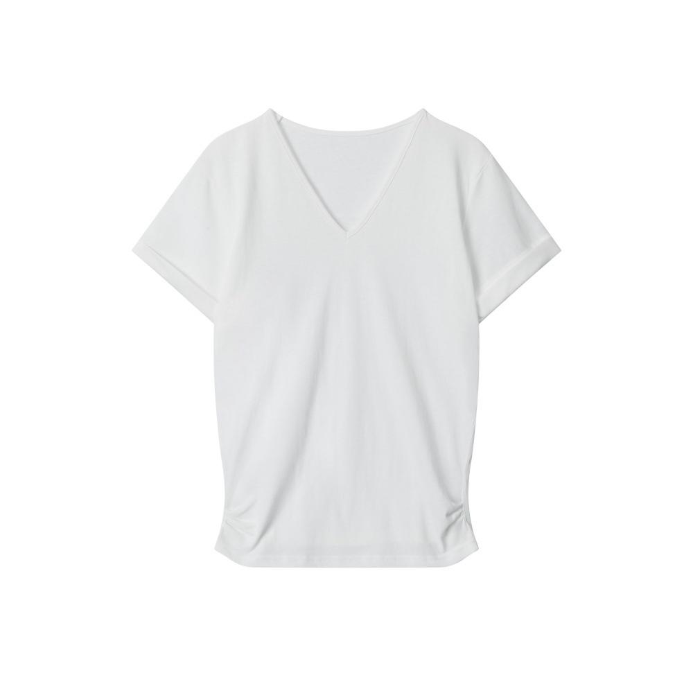 HeyHenry Women s V-Neck Slimming Crop Top - Short Sleeves, Casual Summer Wear Medium белый