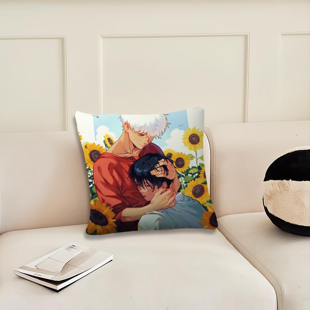 T-The Summer Hikaru Died Anime cushion cover Cushion Room Bedroom Headboard Sofa Living Backrest Nap Time Pillow Case