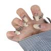 10Pcs 3D Flower Fake Nails Long Nail Extension Kit Wear Armor Reusable Easy to Remove Time-Saving Press on Nails for Home Salon