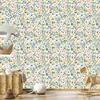 Flowers and Leaves Wallpaper Light Gray and White for Living Room and Bedroom 50x1000
