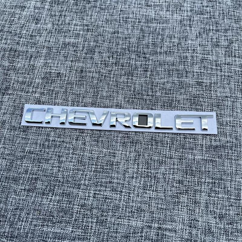 19.7x1.8cm 1Pcs 3D Chevrolet ABS Car Rear Letter Rear Bumper Tail Door Trunk Sticker Car Rear Emblem Sticker Styling Accessories