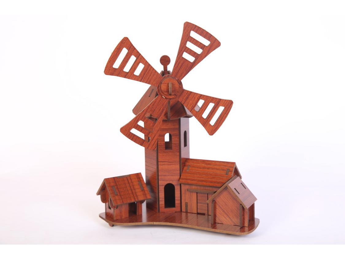 

3D Деревянная Модель-Пазл Коттедж - Детская Развивающая Игрушка и Подарок для Домашнего Декора