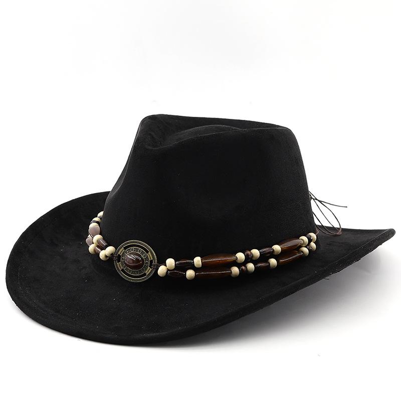 Western Cowboy Stil Wildleder Jazzhut Für Unisex