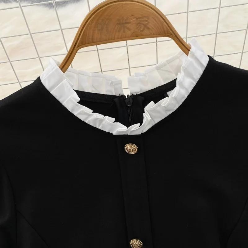 Платье-стойка с лоскутным принтом — фото 5