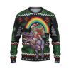 Weihnachts-Dinosaurier und Weihnachtsmann Ugly Sweater Lustige Persönlichkeit Weicher Pullover Sweatshirt Festival Straßenparty Trend Mantel Oberteil