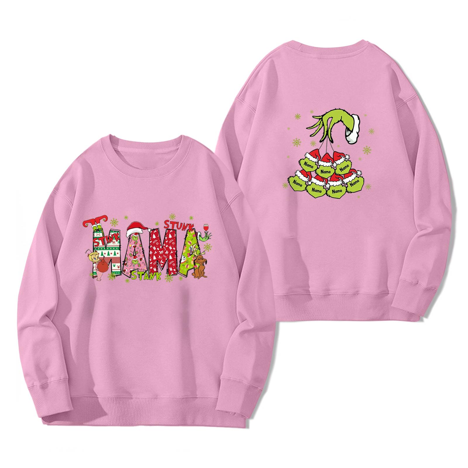 

Женский модный повседневный пуловер с длинным рукавом и принтом L розовый