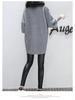 Damen Langer Pullover Sweatshirt Rundhals Langarm Einfarbig Große Größen Pullover Jacke