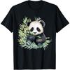 Watercolor Panda T-Shirt, Small, Black
