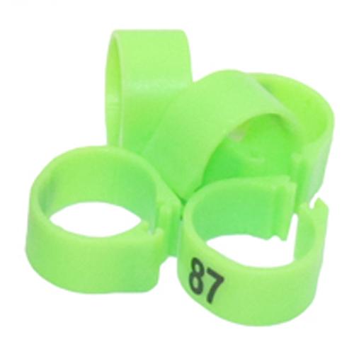 100 Pcs 12MM 14MM Bird Plastic Clip Rings Pigeon Colored Foot Ring No.1-100 For 10 Colors