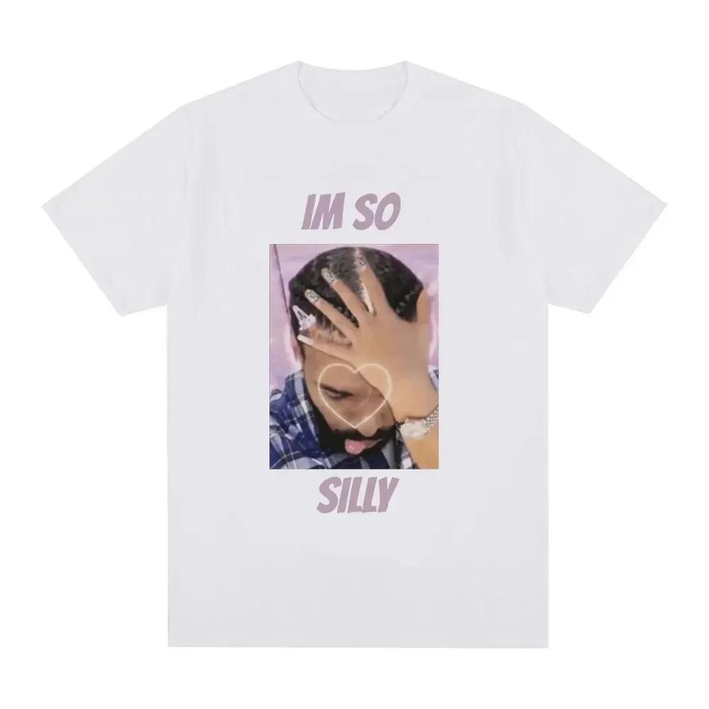 Unisex100% Cotton Casual Comfort Oversized T Shirts Funny Im So Silly Drake Meme T Shirt Harajuku Vintage T-shirt Streetwear