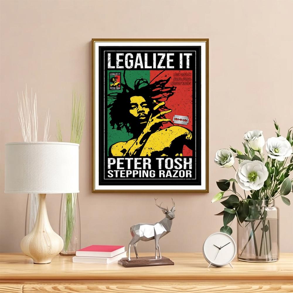 Bob Marley One Love Reggae Music 5D Diy Diamond Painting Round Diamond Diy Frameless Holiday Artwork Suitable For Home Office Wall Decoration