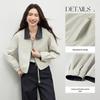 Women's Color-block PU Leather Lapel Jacket
