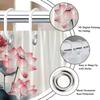 Tranquil Pink Lotus Watercolor Shower Curtain - Serene East Asian Design, Misty Landscape, 12 Hooks, Calming Bath Decor