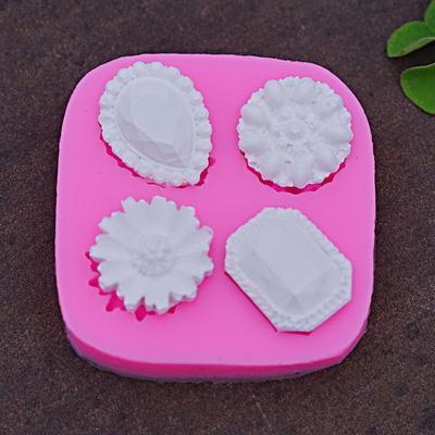 Diamond Fondant Silicone Mold Border Jewelry Wedding Cake Tools Stencil Cupcake Chocolate Mold