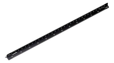 Niigata Seiki SK Vyrobeno v Japonsku Hliníkové trojúhelníkové měřítko pro černé architekty, Chytré, 30 cm, SMB-30BK,