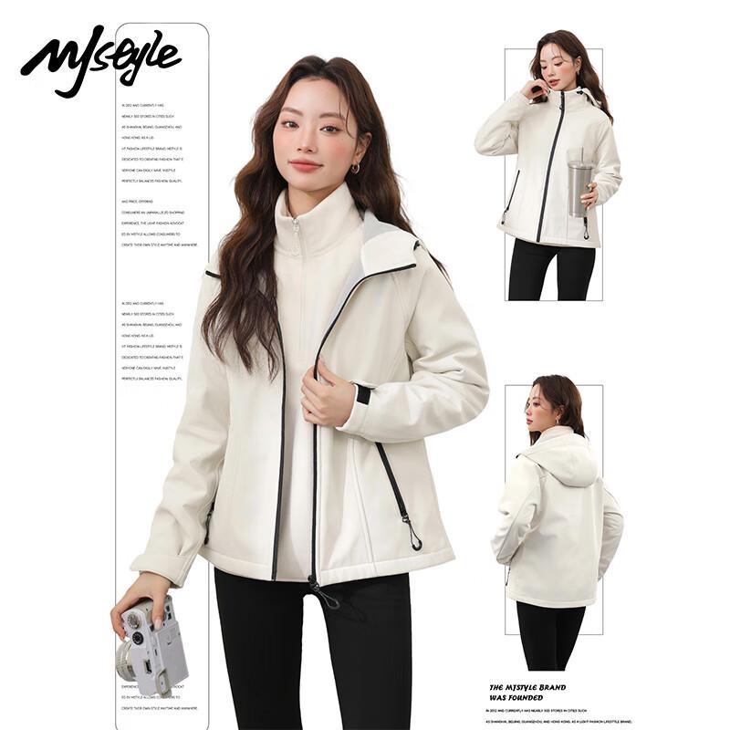 

MJ STYLE Women s 3-Proof Hooded Outdoor Jacket S