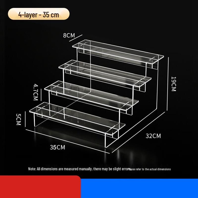 Transparent Acrylic Tiered Display Shelf