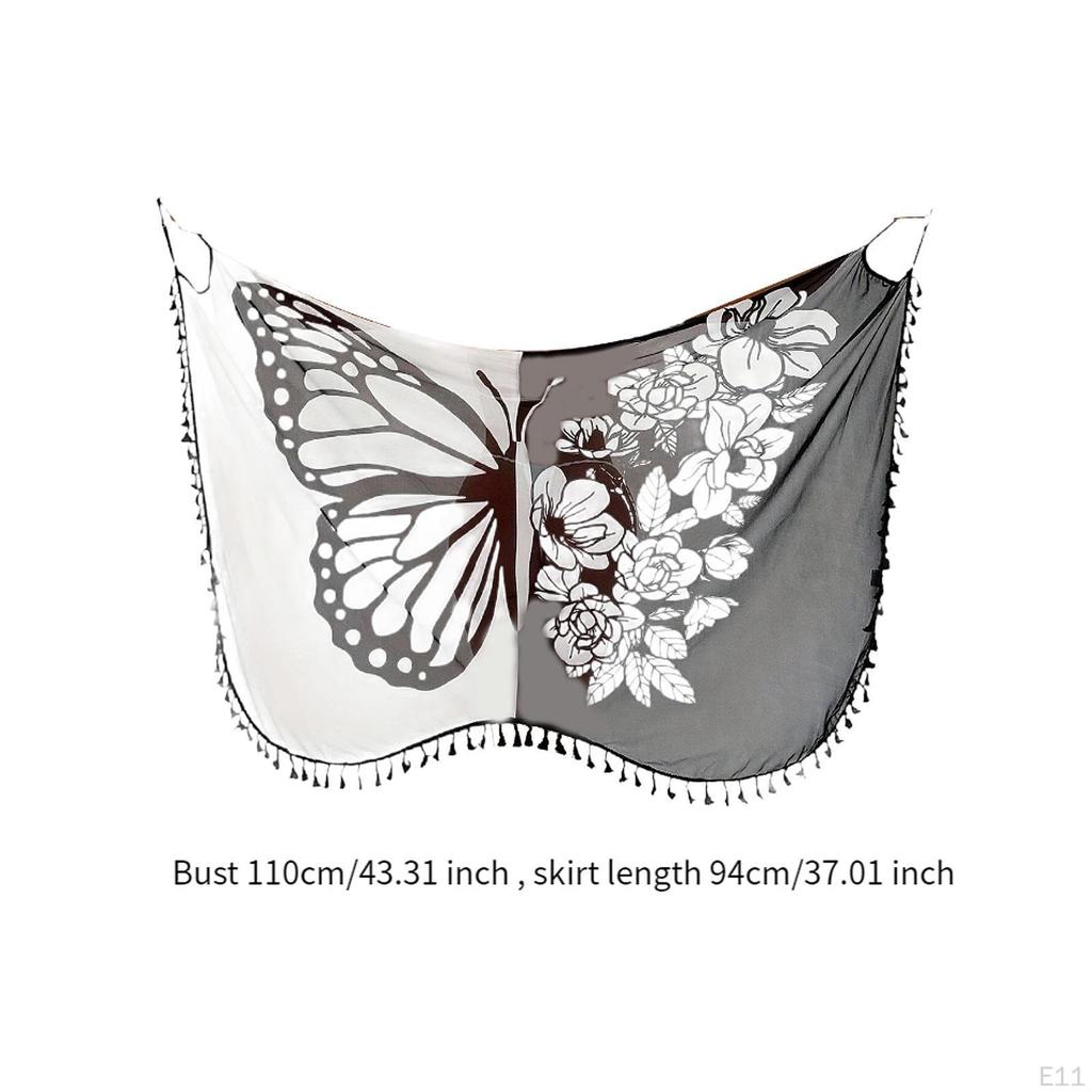 Bohemian Women Butterfly Swimsuit Cover up Beachwear for Trips Outings Summer