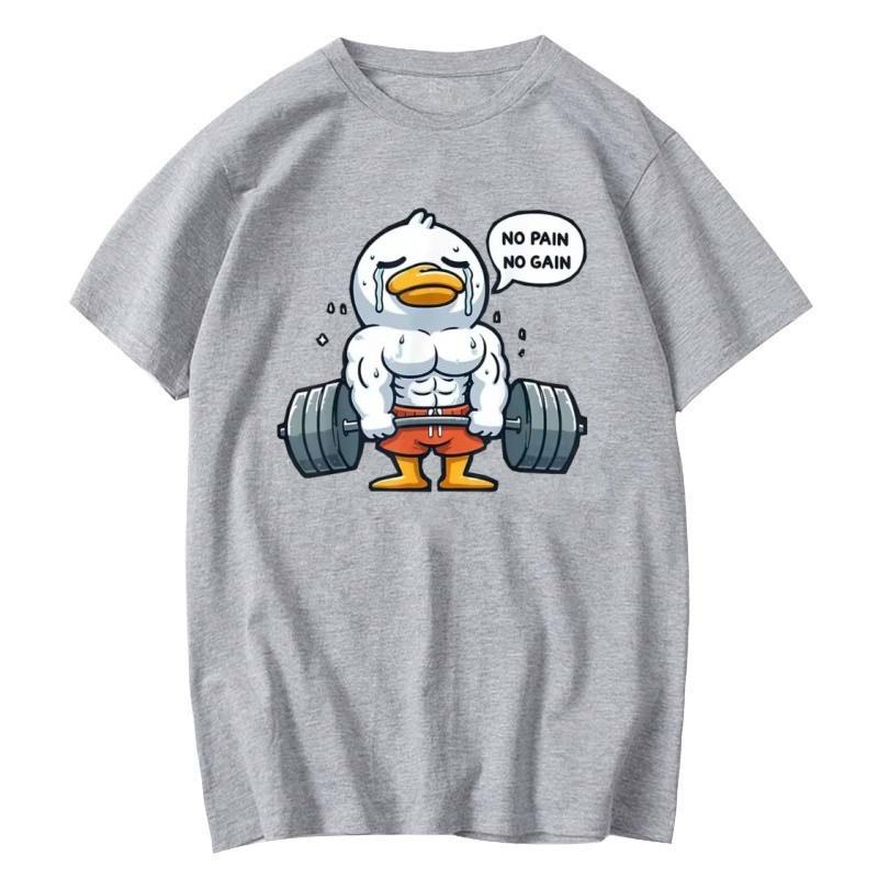 Fitness Duck Graphic Print Tshirt Unisex Unisex Women Summer Short Sleeve Fashion Brand Tee Luxury Casual Streetwear Tops
