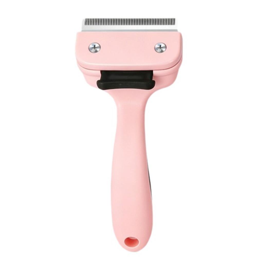 

Portable Dog Hair Remover Anti-Slip Pet Grooming Brush Effective Cat Cleaning Comb Cats Hair Care розовый