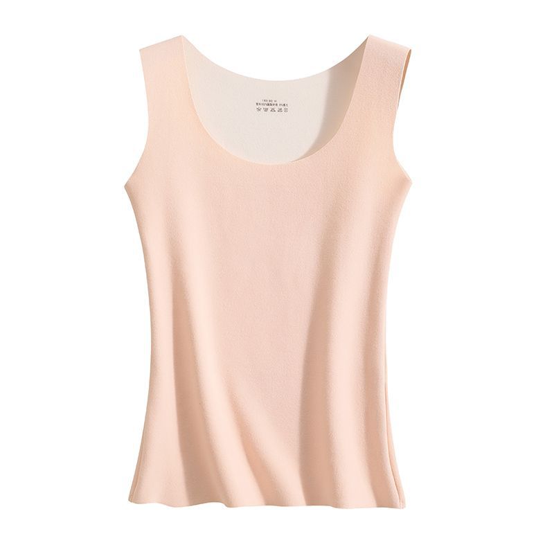 Spring Autumn  Women's Sleeveless AB-Side Vest Versatile Warm Thermal Seamless Liner
