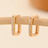 Gold Multi-Style Zircon Hoop Earrings for Women