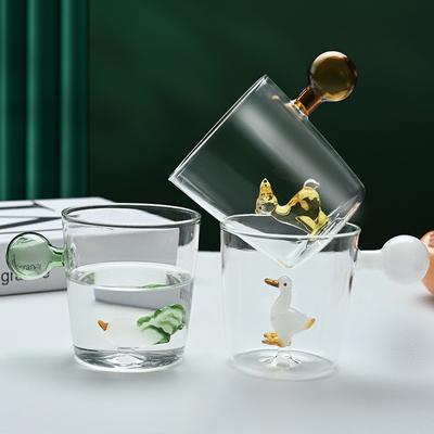 300ml Clear Cute Glass Cup Italy Ichendorf Design Animal Glassware Drink Tumbler Milk Water Teacup Niche Coffee Mug Dropshipping