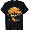 Adventure Awaits Tee  Fish Vs Mountains Tshirt Unisex Clothing Tees Oneck Tops Tshirt Cotton Short Sleeve Fashion T Shirt