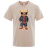 Cowboy Ted Bear With Hands In Pockets Men T Shirts Loose Summer Streetwear Casual Tee Clothes T-Shirts Cotton Breathable Tops
