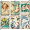 Decor Marine Animals Tin Sign Vintage Plaque Metal Wall Retro Posters for Beach Bar House Decorative Art Iron Painting