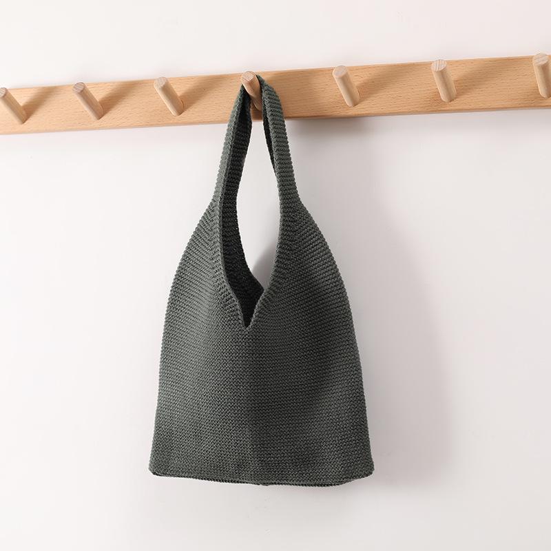Trendy Korean Style Knitted Vest Handbag – Creative & Simple Design