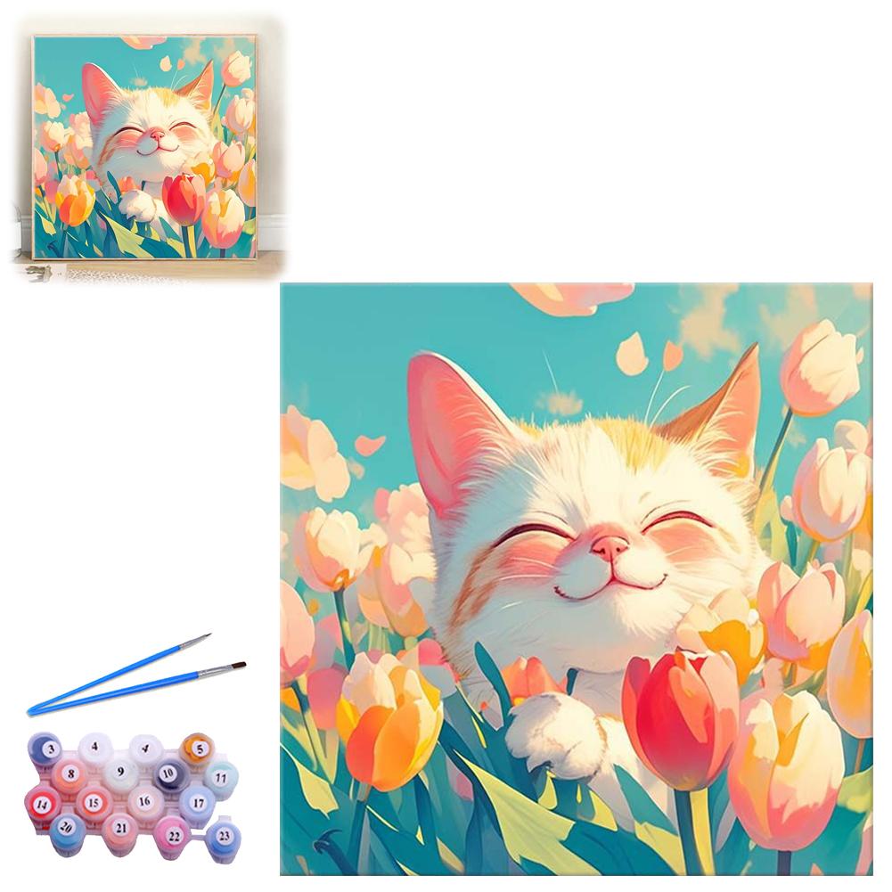DIY Frame Painting By Numbers Kit Drawing Coloring Gift Painting By Numbers Cat Home Decorations Gift For Kids