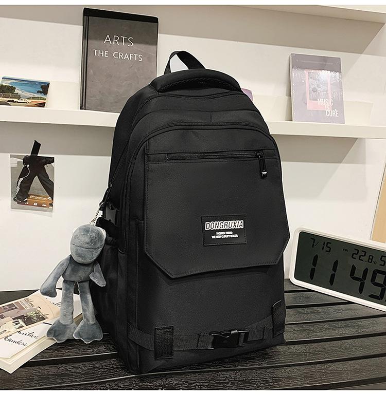 School bag new school bag men's Korean version ins trendy tooling style large capacity middle and high school students multi-compartment casual