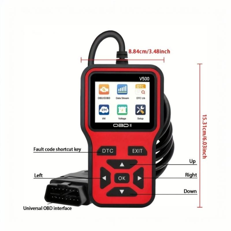 V500 OBD2 Car Diagnostic Tool Engine Fault Code Reader Multifunctional Voltage Load Tester for Auto Mechanics