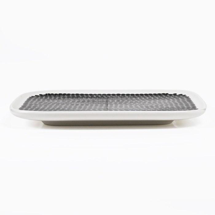 Marimekko Plate Square 15cm X 12cm Rasymatto Black & White 067844 190