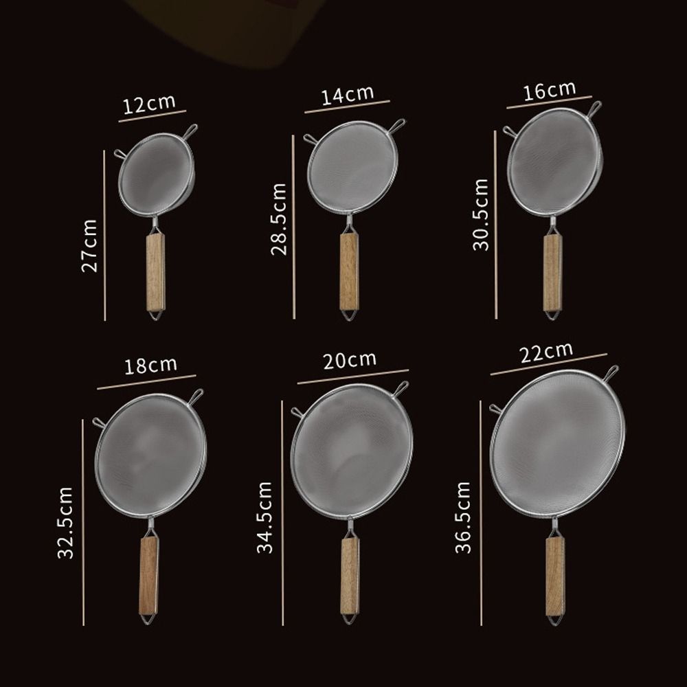 304 Stainless Steel Cooking Skimmers Wooden Handle Easy To Clean Food Strainers Rinsing Vegetables Cooking Preparation