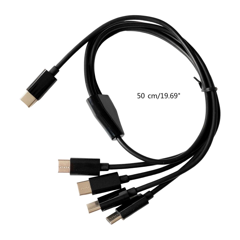 4 in 1 Type-C Splitter Cable USB-C Type-C Charging Line for 4 Type-C Devices Electronics Charger Adapter Cord