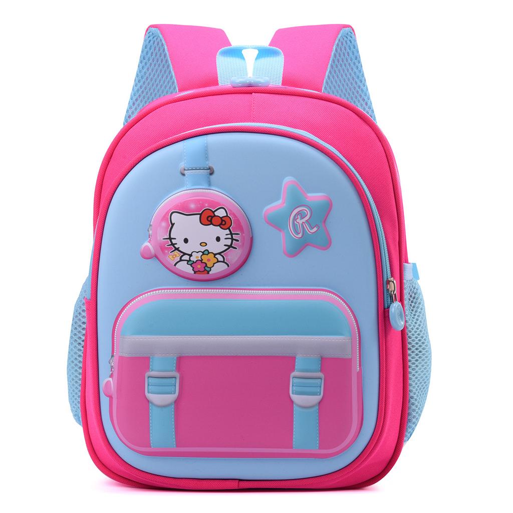 School bag new color matching cartoon lightweight versatile backpack large capacity children's bag
