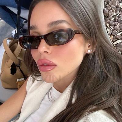Fashion Cat Eye Sunglasses Women's  New Luxury Brand Small Oval Black Sun Glasses Women Goggle Trends Rectangle Eyewear UV