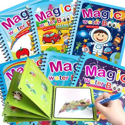 Durable Magic Drawing Book For Kids With Pen Montessori Early Education Water Coloring Plaything For Kids Present Water Drawing Book