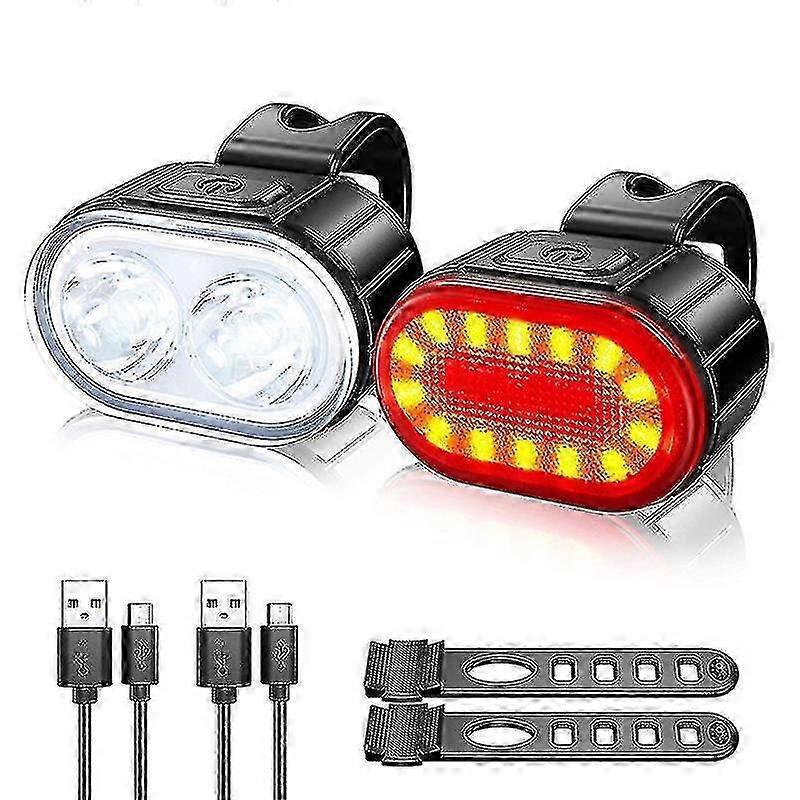 2pcs Usb Recharable Bike Set Bike S Led