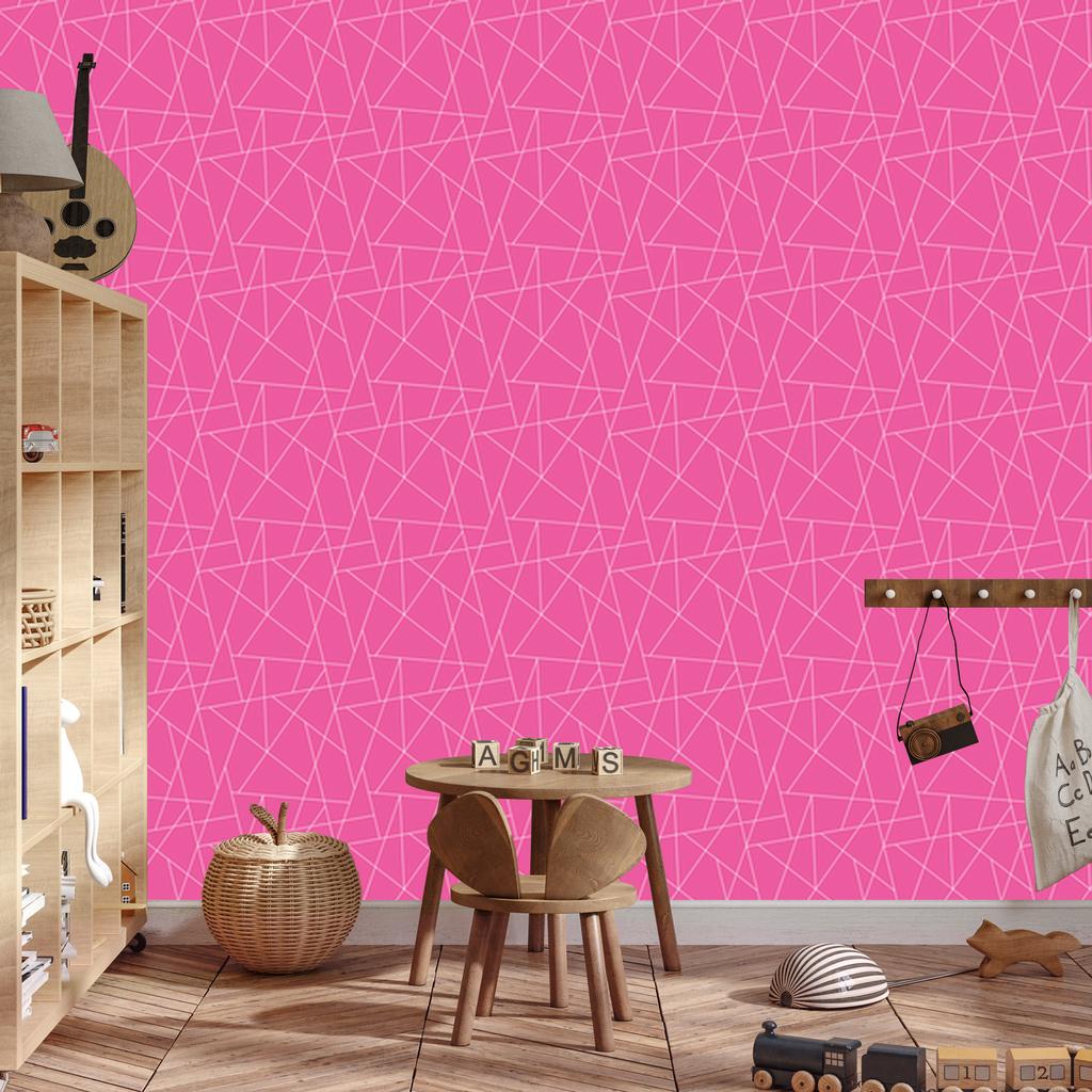 Wallpaper Geometric pattern purple and powder pink 50x1000
