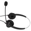2.5mm Telephone Headset Binaural Noise Cancelling Call Center Earphone with Mic Mute for Business Cu