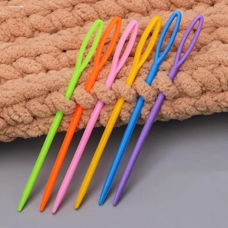 Sewing Tools Knitting Needle Safety Pin Plastic Household Knitting Crochet Markers Locking Stitch Needle Clip Marking Rings TMZ