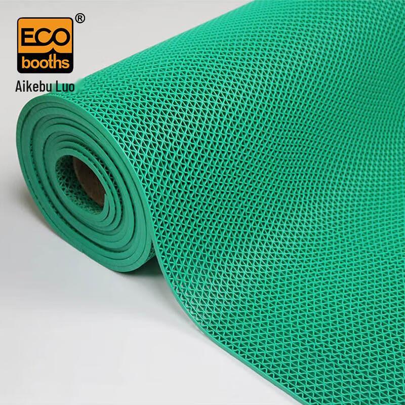 S-Type Hollow Anti-Slip PVC Drainage Mat 1.2m wide x 1m long зелёный
